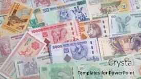  Presentation with african tribes - Presentation theme consisting of variety-of-the-african-banknotes background and a mint green colored foreground