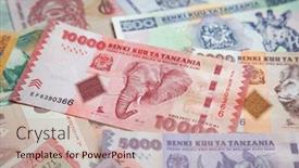  Presentation with african tribes - Slides having variety-of-the-african-banknotes background and a soft green colored foreground