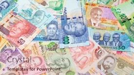  Presentation with banknotes - Presentation theme enhanced with variety-of-the-african-banknotes background and a lemonade colored foreground