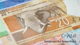  Presentation with cosmic african - Presentation theme enhanced with variety-of-the-african-banknotes background and a coral colored foreground