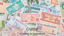  Presentation with african tribes - Theme consisting of variety of the african banknotes background and a lemonade colored foreground