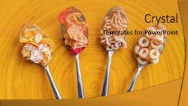 Presentation with breakfast cereal - Presentation having variety of types of cereal background and a gold colored foreground