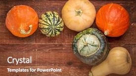  Presentation with guava fruits fresh green fruit - Slide deck enhanced with variety of winter squash fruits background and a tawny brown colored foreground