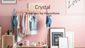  Presentation with clothes - Colorful slide deck enhanced with variety show - collection of clothes hanging backdrop and a lemonade colored foreground