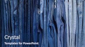  Presentation with fashion show - Audience pleasing PPT layouts consisting of variety show - lot of different blue jeans backdrop and a ocean colored foreground