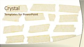  Presentation with tape - Cool new presentation theme with various adhesive tape pieces backdrop and a cream colored foreground
