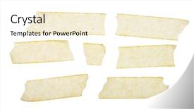  Presentation with barricade tape red and white - Presentation enhanced with various adhesive tape pieces background and a white colored foreground