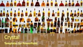  Presentation with alcohol - Slide set enhanced with various alcohol bottles background and a red colored foreground