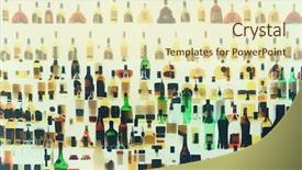  Presentation with alcohol vodka - Cool new PPT theme with various alcohol bottles backdrop and a soft green colored foreground