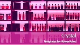  Presentation with alcohol - Audience pleasing slide set consisting of various alcohol bottles backdrop and a purple colored foreground