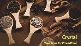  Presentation with coffee beans - Audience pleasing slide deck consisting of various aromatic spices star anise backdrop and a tawny brown colored foreground