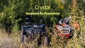  Presentation with atv - Slide set having various-atv-quad-motors background and a tawny brown colored foreground