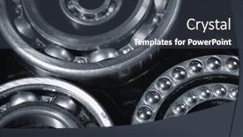  Presentation with black - PPT layouts consisting of various ball-bearings against black-velvet-background background and a dark gray colored foreground