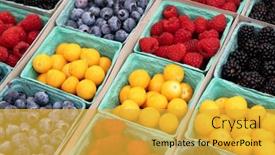  Presentation with berries - PPT theme having various-berries-in-boxes background and a  colored foreground
