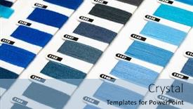  Presentation with yarn - Audience pleasing slide deck consisting of various-blue-color-hue-yarn backdrop and a light blue colored foreground