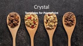  Presentation with granola - Slides featuring various-breakfast-cereals-morning-granola background and a dark gray colored foreground