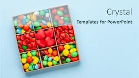  Presentation with valentines day - PPT theme enhanced with various-candy-sweets-valentines-day background and a cool aqua colored foreground