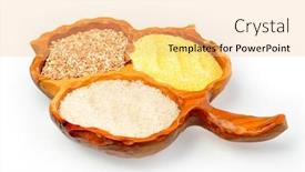  Presentation with cereal - Amazing slide deck having rice mill - various cereal products backdrop and a lemonade colored foreground