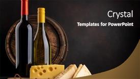  Presentation with red wine cheese - Slides consisting of various-cheese-on-board-red background and a dark gray colored foreground