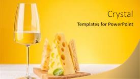  Presentation with wine cheese - Presentation having various-cheese-on-board background and a light gray colored foreground