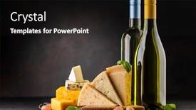  Presentation with dark space - Slide set having various-cheese-on-board background and a dark gray colored foreground