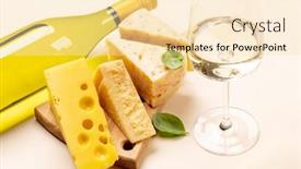  Presentation with wine cheese - PPT layouts enhanced with various-cheese-on-board background and a lemonade colored foreground