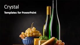  Presentation with wine cheese - Slides featuring various-cheese-on-board background and a black colored foreground