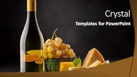  Presentation with wine cheese - Presentation consisting of various-cheese-on-board background and a  colored foreground