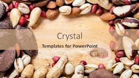  Presentation with peanuts - Colorful PPT theme enhanced with various-chestnuts-and-peanuts-food backdrop and a lemonade colored foreground