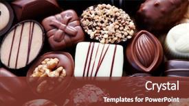  Presentation with chocolate - Cool new slides with various chocolates as a background backdrop and a tawny brown colored foreground