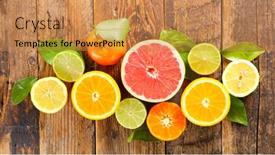  Presentation with citrus - Audience pleasing slide deck consisting of various-citrus-fruits-and-leaf backdrop and a gold colored foreground