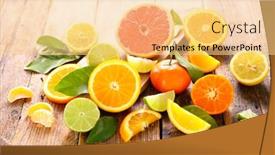  Presentation with citrus - Audience pleasing presentation theme consisting of various-citrus-fruits-on-wood backdrop and a lemonade colored foreground