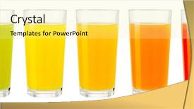  Presentation with juices - Presentation consisting of various color fruit juices background and a blonde colored foreground