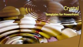  Presentation with water color - Cool new presentation theme with various color pebbles in water backdrop and a  colored foreground