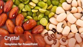  Presentation with beans legumes - Audience pleasing PPT layouts consisting of various colorful dried legumes beans backdrop and a tawny brown colored foreground