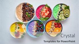  Presentation with smoothies - Colorful theme enhanced with various-colorful-healthy-fresh-smoothies backdrop and a lemonade colored foreground