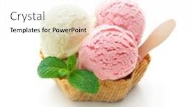  Presentation with ice cream colourful gelato flavors - Amazing slide set having various-colorful-ice-cream-balls backdrop and a white colored foreground