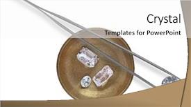  Presentation with diamonds - Audience pleasing slide set consisting of cutting expenses - various cut cluster of diamonds backdrop and a white colored foreground