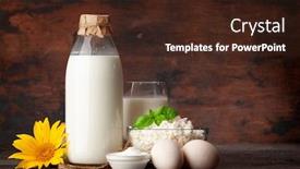  Presentation with milk dairy products - Amazing theme having various-dairy-products-milk-cheese backdrop and a wine colored foreground