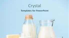  Presentation with blue cheese - Audience pleasing slide set consisting of various-dairy-products-milk-cheese backdrop and a sky blue colored foreground