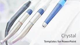  Presentation with dental office - Slides consisting of various-dentist-instruments background and a white colored foreground
