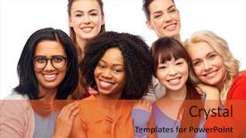  Presentation with race ethnicity - Audience pleasing PPT layouts consisting of various diverse - diversity race ethnicity and people backdrop and a  colored foreground