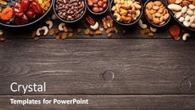  Presentation with dark space - Slides with various-dried-fruits-and-nuts background and a dark gray colored foreground