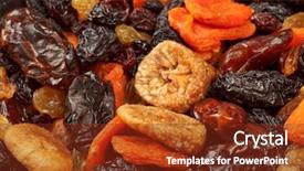  Presentation with fruits - Beautiful slides featuring various dried fruits apricots dates backdrop and a  colored foreground