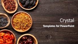  Presentation with dark space - Cool new slide set with various-dried-fruits backdrop and a tawny brown colored foreground