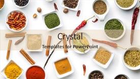  Presentation with spices - Audience pleasing theme consisting of various dried herbs and spices backdrop and a lemonade colored foreground