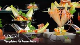  Presentation with black women relationships - Audience pleasing slide set consisting of various festive gourmet dishes on black background backdrop and a wine colored foreground