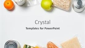  Presentation with plastic bags - Slides with various-foods-sealed-in-plastic background and a white colored foreground