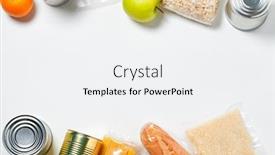  Presentation with plastic bags - Beautiful slide deck featuring various-foods-sealed-in-plastic backdrop and a white colored foreground