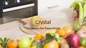  Presentation with guava fruits fresh green fruit - Beautiful slides featuring various fresh fruits on kitchen backdrop and a coral colored foreground